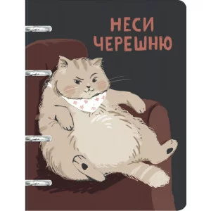 Тетради на кольцах А5 80л. Обл. мелованный картон, глян. ламинация. Бум. оф.60г/м2, белая. Квад. корешок. скр. угл. Инд.уп. Диз. клетка Пушистые друзья (Эксклюзив) ТК805395