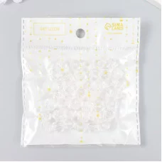 Бусины пластик "Кристалл многогранник прозрачный" набор 20 гр 1х1х1 см   9431075