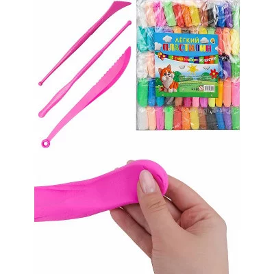 Масса для лепки. Лёгкий пластилин, 60 цв, 3 стека. Арт. НД-3270