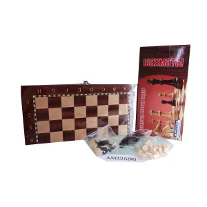 Игра 3 в 1 дерево лакиров(нарды,шашки,шахматы)(29х14.5х3см) фигуры дерево в коробке (Арт. AN02596)