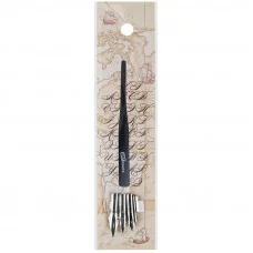 Перья каллиграфические ArtSpace, остроконечные, 4шт. с держателем, в пакете 340539