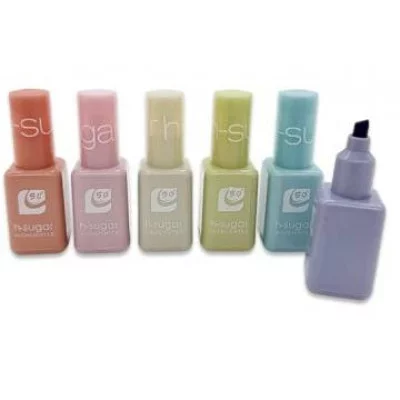 Маркер выделитель 6 цв. DJ-249 "Теплые тона" 1-4 мм, скошенный, фигурный корпус FM-6602B 333229