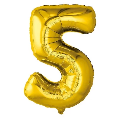 Шар Agura Цифра 5 Золото (32\'/81 см, 1 шт) 759219