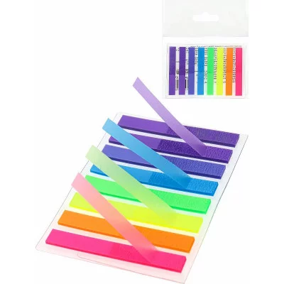 Закладки пластиковые (ЗС-1875) 45х6мм, 8 цветов по 25 листов TM"Profit" ЗС-1875