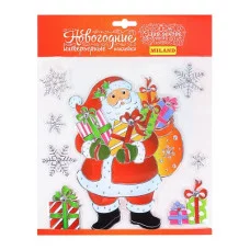 Интерьерная наклейка "Дед Мороз с подарками" 25*25см НУ-9238