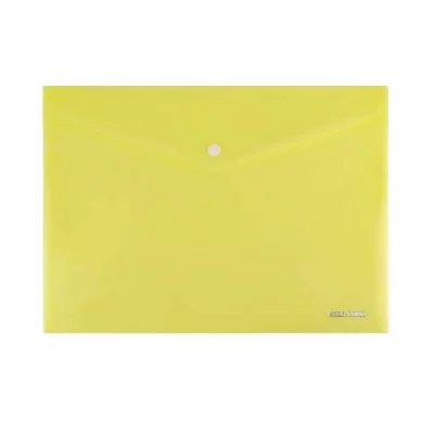 Папка-конверт на кнопке А4, 180мкм, желтый (ПК-3024/10) ПК-3024/10