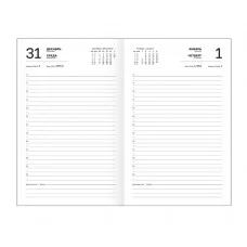 Ежедневник датированный 2026 145х215 мм, А5, STAFF, обложка бумвинил, бордовый, 117306