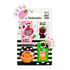 Закладки магнитные для книг, 4шт., MESHU "Sweet paws", матовая ламинация 365926