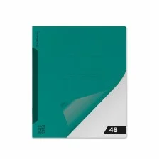 Тетрадь общая ученическая с пластиковой обложкой на скобе ErichKrause CoverProBook Reef matt бирюзовый А5+ 48 листов клетка, 1шт 63788