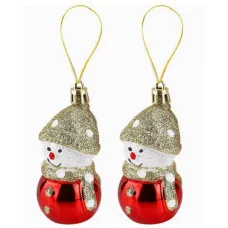 Набор ёлочных подвесок "Снеговички" 4*4*7.5см 2 шт НУ-2604