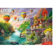ПАЗЛЫ 1000 элементов. ПЕЙЗАЖ С ВОЗДУШНЫМИ ШАРАМИ Ф1000-4300