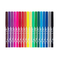 Фломастеры 18цв "Плюшевые панды" смываемые вент колп  HATBER-ECO_ FP_088350 232452