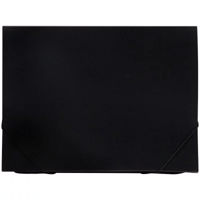 Папка 6 отделений OfficeSpace, A4, 500мкм, на резинке, черная 254775