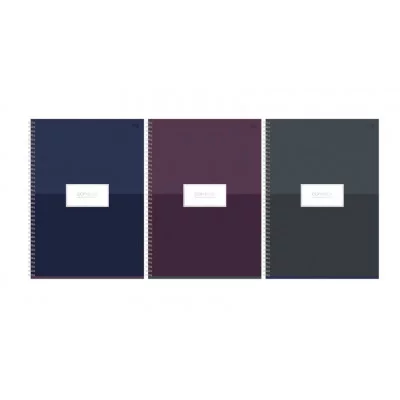 Тетрадь 80л., А4, клетка, на гребне BG "Minimal", глянцевая ламинация, тиснение фольгой 378737