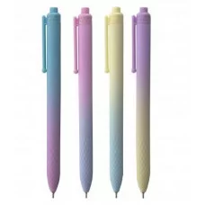 Ручка шариковая автоматическая Yalong, на масляной основе, "Pastel", 0,7 мм, синяя, игольчатый наконечник, цветной пластиковый корус, карт. уп YL232710