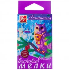 Набор воск. мелков на масл. основе ФАНТАЗИЯ 6 цв. круглые Луч 115856
