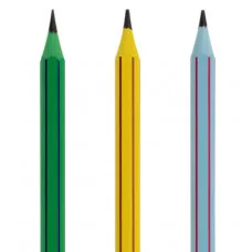 Карандаш ч/г Красин "Эволюция" ТМ (HB), с полосами, с ластиком, заточен., пластиковый 360107