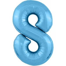Шар Agura Slim Холодный голубой цифра 8 (40\'\'/102 см) 755334