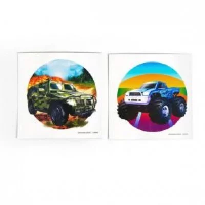 ШКОЛА ТАЛАНТОВ Татуировки-переводки, детские 8см*8см ( набор 2 шт ) джипы 5160964