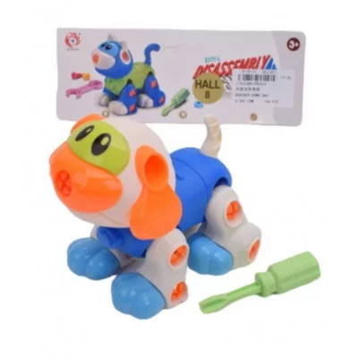 Игрушка-конструктор. Собака в наборе отвертка,в пакете 12х8х11,5 см 1764586