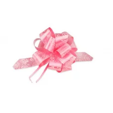 Бант-шар с принтом Розы, 3 см, розовый БЛ-6872