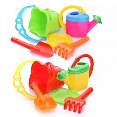 Песочный набор № 118 (ведро 0,6 л, сито, грабли 19 см, совок 19 см, лейка 0,3 л) 1818