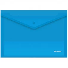 Папка-конверт на кнопке Berlingo, А4, 180мкм, синяя BERLINGO* 134798
