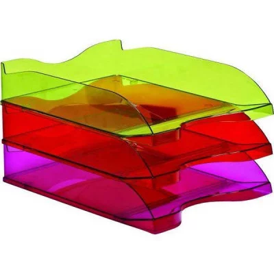 Лоток горизонтальный СТАММ ЛЮКС тонированный ЛАЙМ ЛТ610