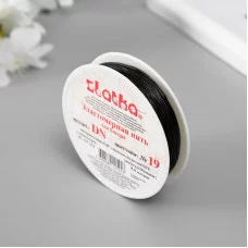 Резинка для бисера "Gamma" 0.6 мм, 18х0.5 м, полиуретан, чёрный 6870423