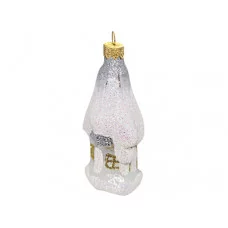 Елочное украшение "Домик",прозрачная серия, в подарочной упаковке, h-11 см ФУ-6