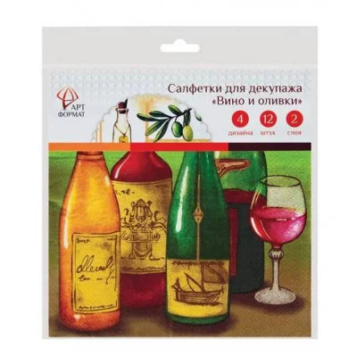 Набор салфеток д/декупажа ВИНО 105427