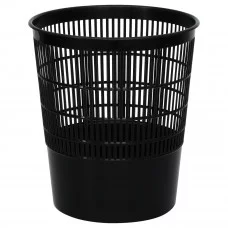 Корзина для бумаг БОЛЬШАЯ, 18 л, сетчатая, черная, СТАММ, КР01