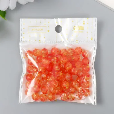 Бусины для творчества пластик "Мыльный пузырь красно-жёлтый" набор 20 гр 0,8х0,8х0,8 см 9129420