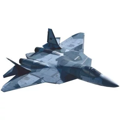 Плакат вырубной А3. Военная техника. Самолет СУ-57. Двухсторонний - группа техника 00-00018457 Ф-15655 4630112039498