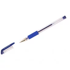 Ручка гелевая OfficeSpace синяя, 0,5мм, грип 241088