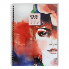 Скетчбук А5 100л "SKETСHBOOK. Акварельный портрет" КанцЭксмо ТС51004822