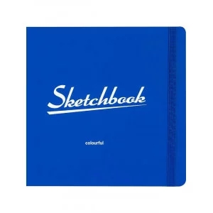 Скетчбук Colorful Blue 200х200мм (7БЦ,soft touch,блок 72л:цветной120г,крафт78г С72-9044