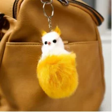 Пушистик на кольце h=5 см "Рыжая кошечка" МИКС 1002444