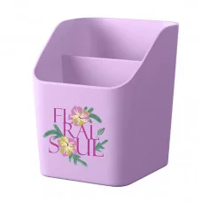Подставка настольная пластиковая ErichKrause Submarine Mini, Floral Soul, фиолетовый 1шт 61623