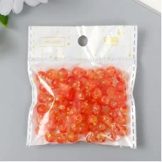 Бусины для творчества пластик "Мыльный пузырь красно-жёлтый" набор 20 гр 0,8х0,8х0,8 см 9129420