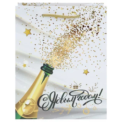 Dream Cards Пакет подар.с мат.лам.и тис.ф.18x23x10см(M) Брызги шампанского 190г ПКП-6642