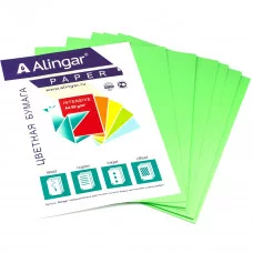 Бумага цветная для офиса А4, 50л. Интенсив Зеленый Alingar, 80г/м2, AL6748