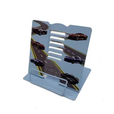 Подставка для книг CM-27 "Luxcar" металлическая 19х20см, голубая, с рисунком, в ПВХ-пакете 321368