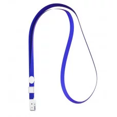 Лента для бейджа ErichKrause 38 см, пластиковый клип, синий 63745