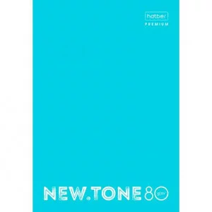 "Premium" Тетрадь 80л А4ф на 4-х кольцах клетка 80г/кв.м глянц. ламин. NEWtone PASTEL Незабудка в ин