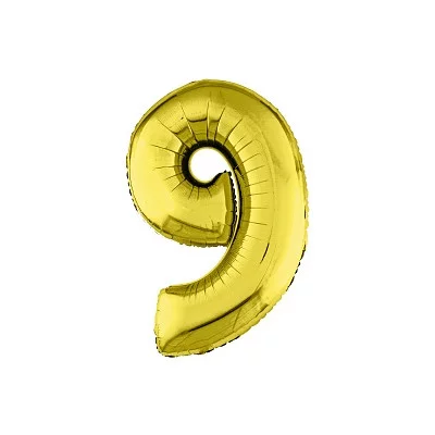 Шар Agura цифра 9 золото (40\'/102см, 1 шт) 753965
