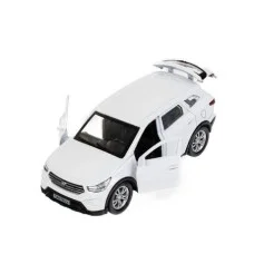 Машина металл HYUNDAI SANTAFE 12 см двери багаж инерц белый Технопарк 377800