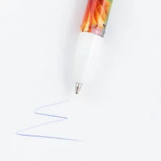 Ручка пластик с колпачком Цвети от счастья, синяя паста, шариковая 0,5 мм 9229699