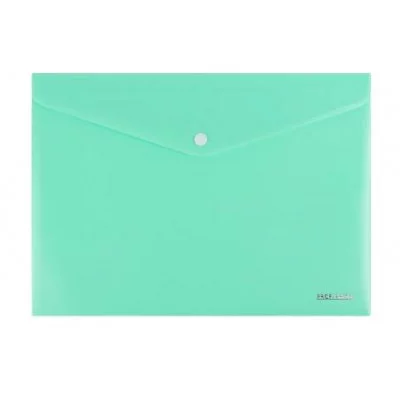Папка-конверт на кнопке А4, 180мкм, зеленый (ПК-3026) ПК-3026