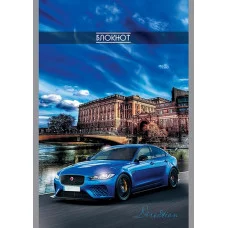 Блокнот А5 32л клетка мелов Синее авто КТС-ПРО С0101-105 118595